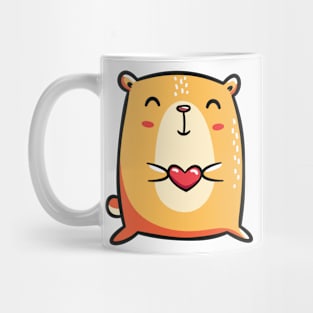 Hamster With Heart Mug